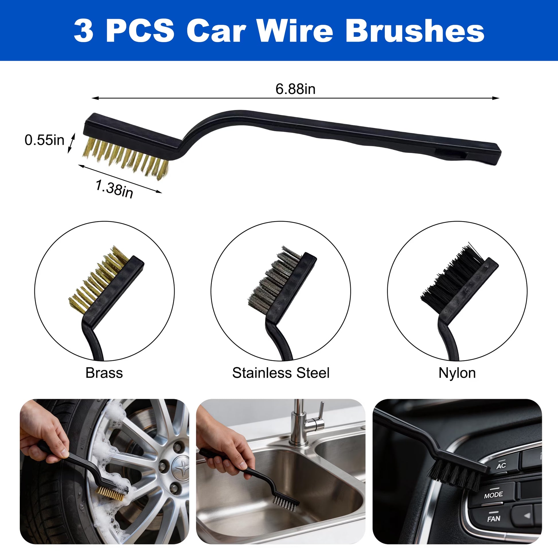 Interior Car Cleaning Kits, 27Pcs Car Detailing Kit, Car Detailing Brushes Set, Drill Brush Set, Car Wash Kit, Car Accessories, Car Cleaning Supplies for Interior, Exterior, Wheels