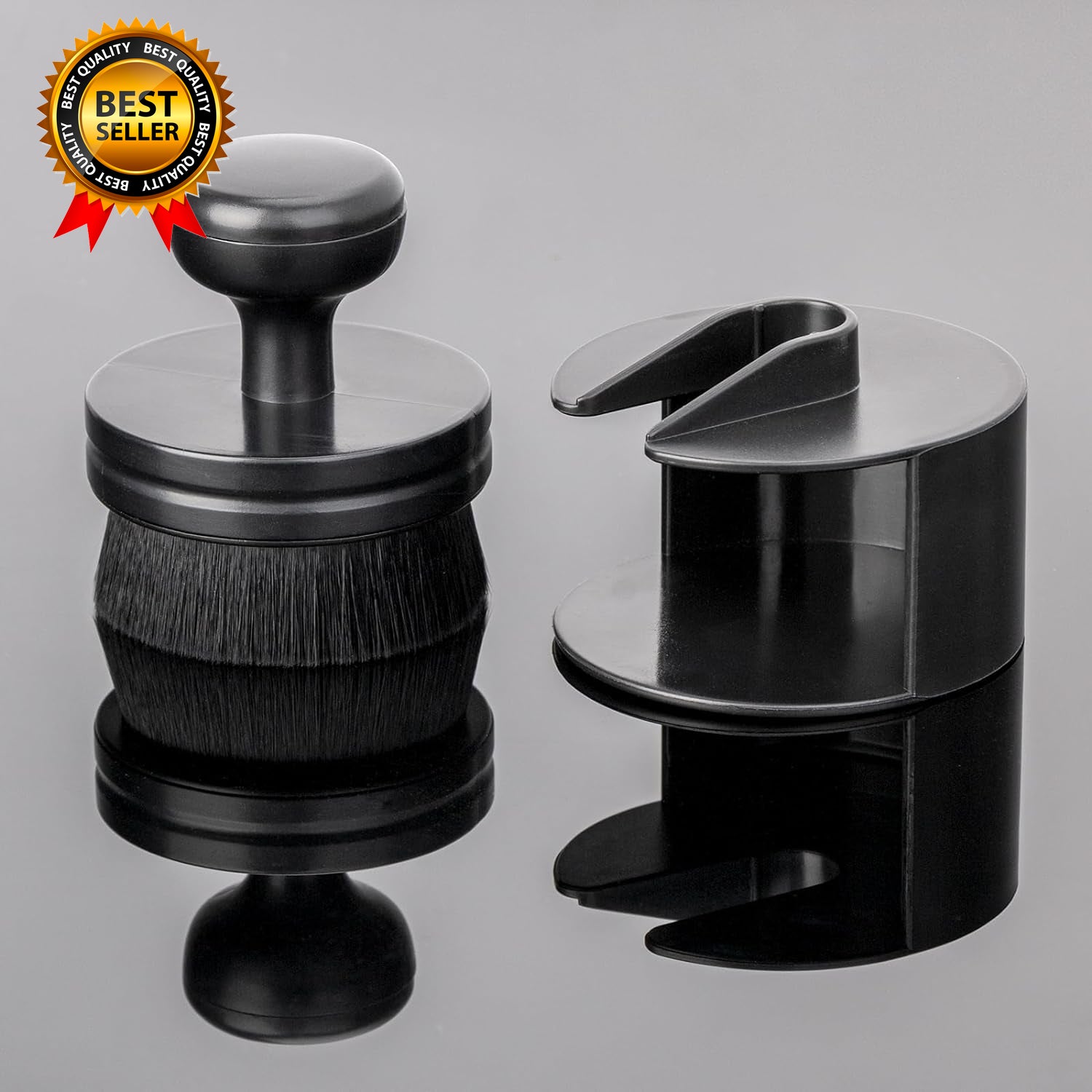Car Tire Shine Applicator Vegan Tire Shine Brush with Stand for Auto Detailing