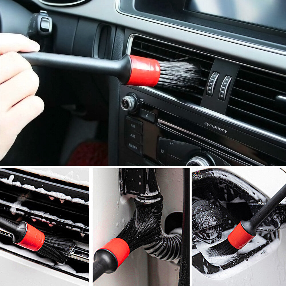 10Pc Car Detailing Brush Kit Auto Interior Detail Brush Wash for Wheel Clean Set