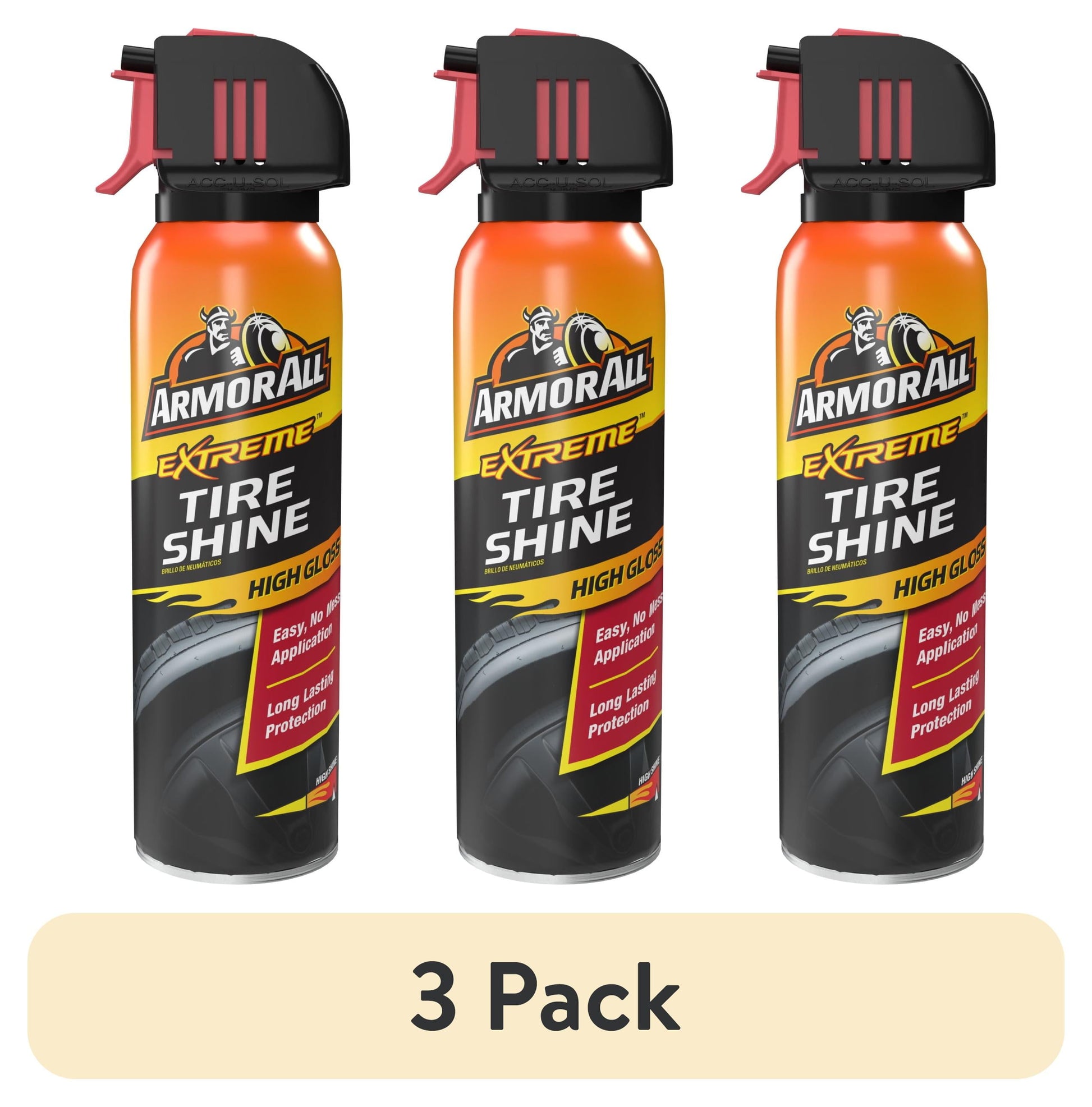 (3 Pack)  Extreme Tire Shine Spray, 15 Fl Oz Bottle