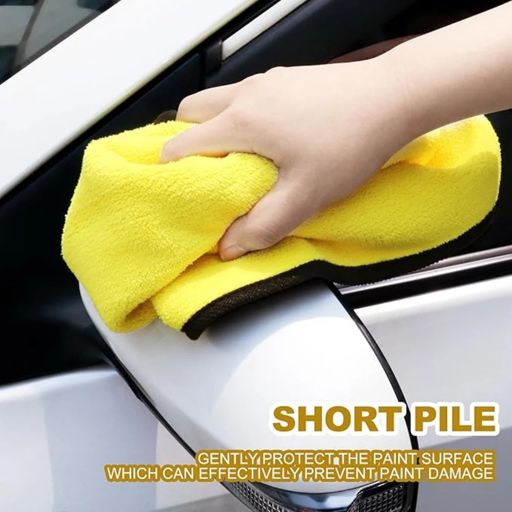 1-20Pcs Microfiber Car Wash Towel Car Wash Cloth Car Wash Drying Towel Car Window Glass Double Cleaning Cloth Car Wash Supplies