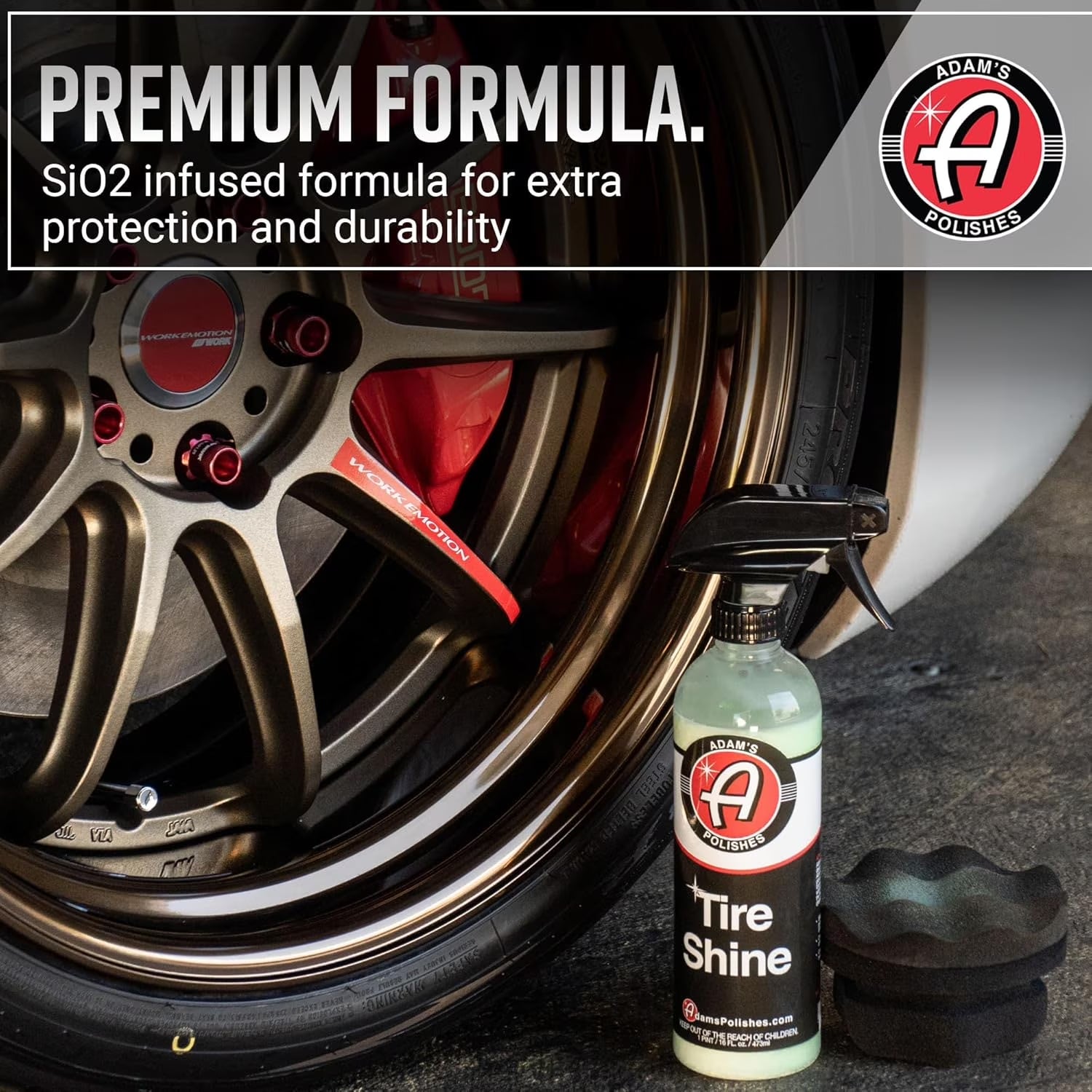 (2 Pack)  Tire Shine 16Oz - Spray Tire Dressing W/ Sio2 for Non Greasy Car Detailing |Use W/Tire Applicator after Tire Cleaner & Wheel Cleaner