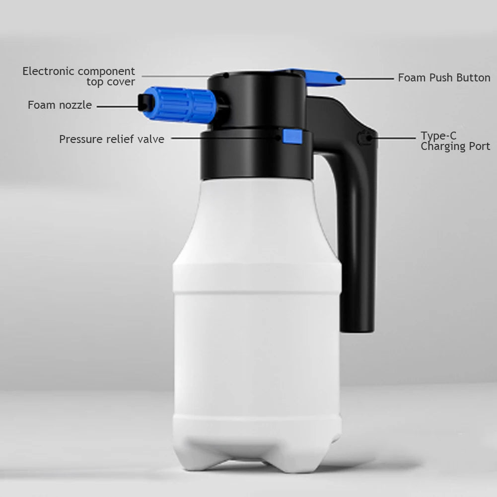 Electric Foam Sprayer 1.5L Foam Generator for Car Wash 2600Mah Lithium Battery Foam Lance Endurance Car Wash Towel Foam Wash