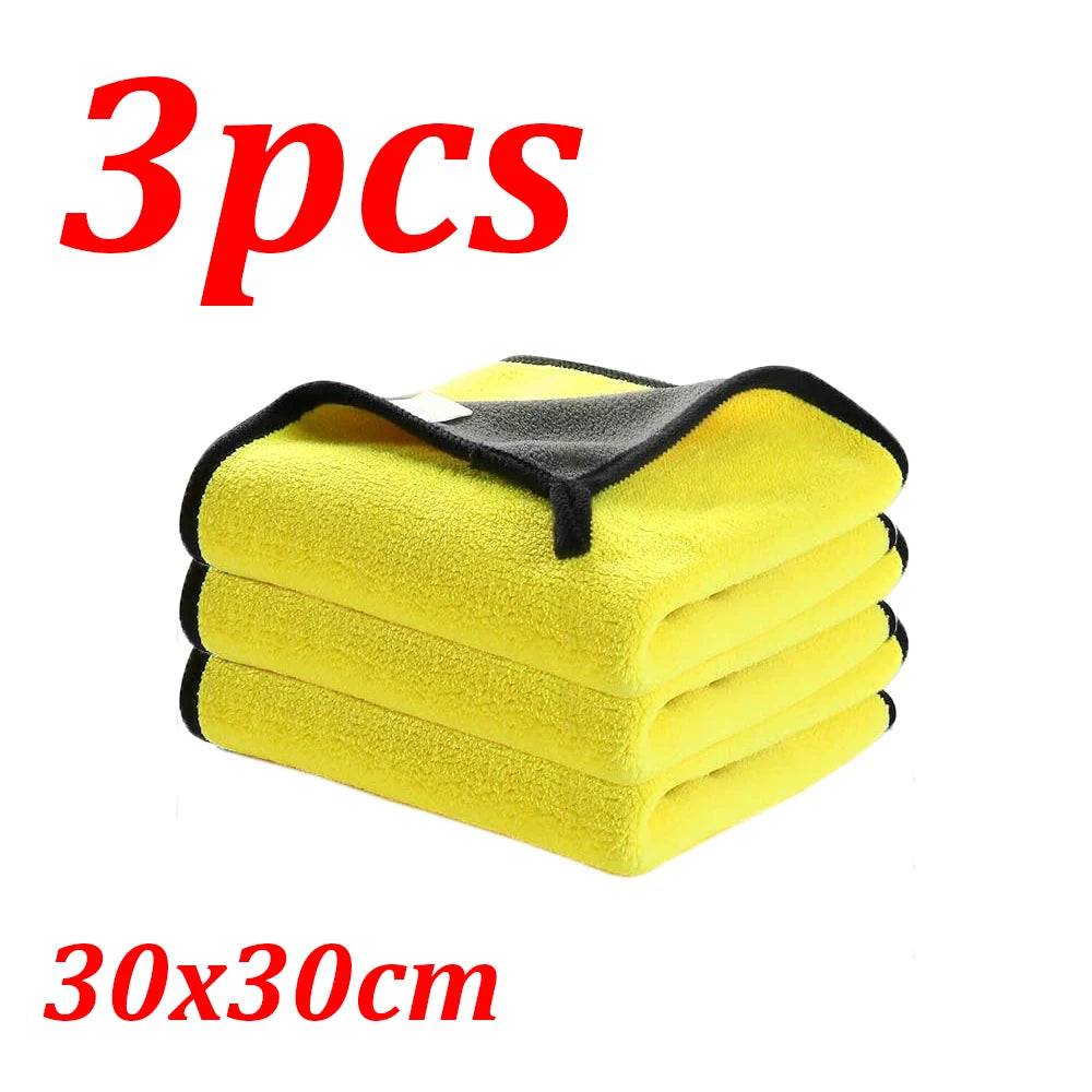 1-20Pcs Microfiber Car Wash Towel Car Wash Cloth Car Wash Drying Towel Car Window Glass Double Cleaning Cloth Car Wash Supplies