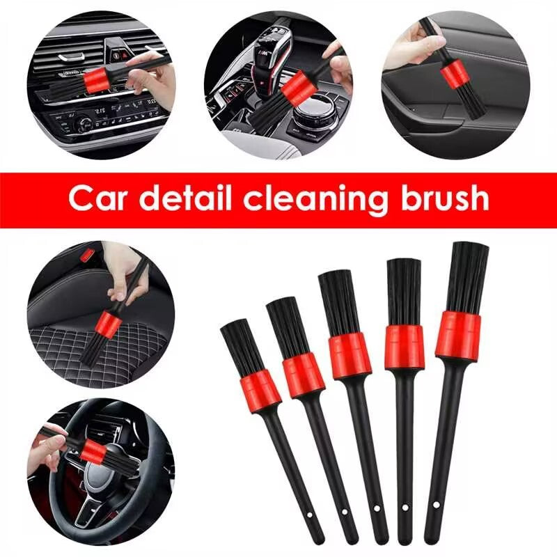 10Pc Car Detailing Brush Kit Auto Interior Detail Brush Wash for Wheel Clean Set