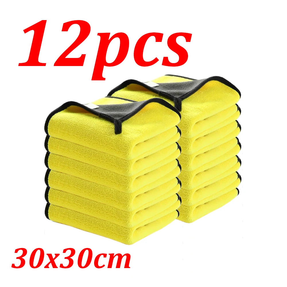 1-20Pcs Microfiber Car Wash Towel Car Wash Cloth Car Wash Drying Towel Car Window Glass Double Cleaning Cloth Car Wash Supplies