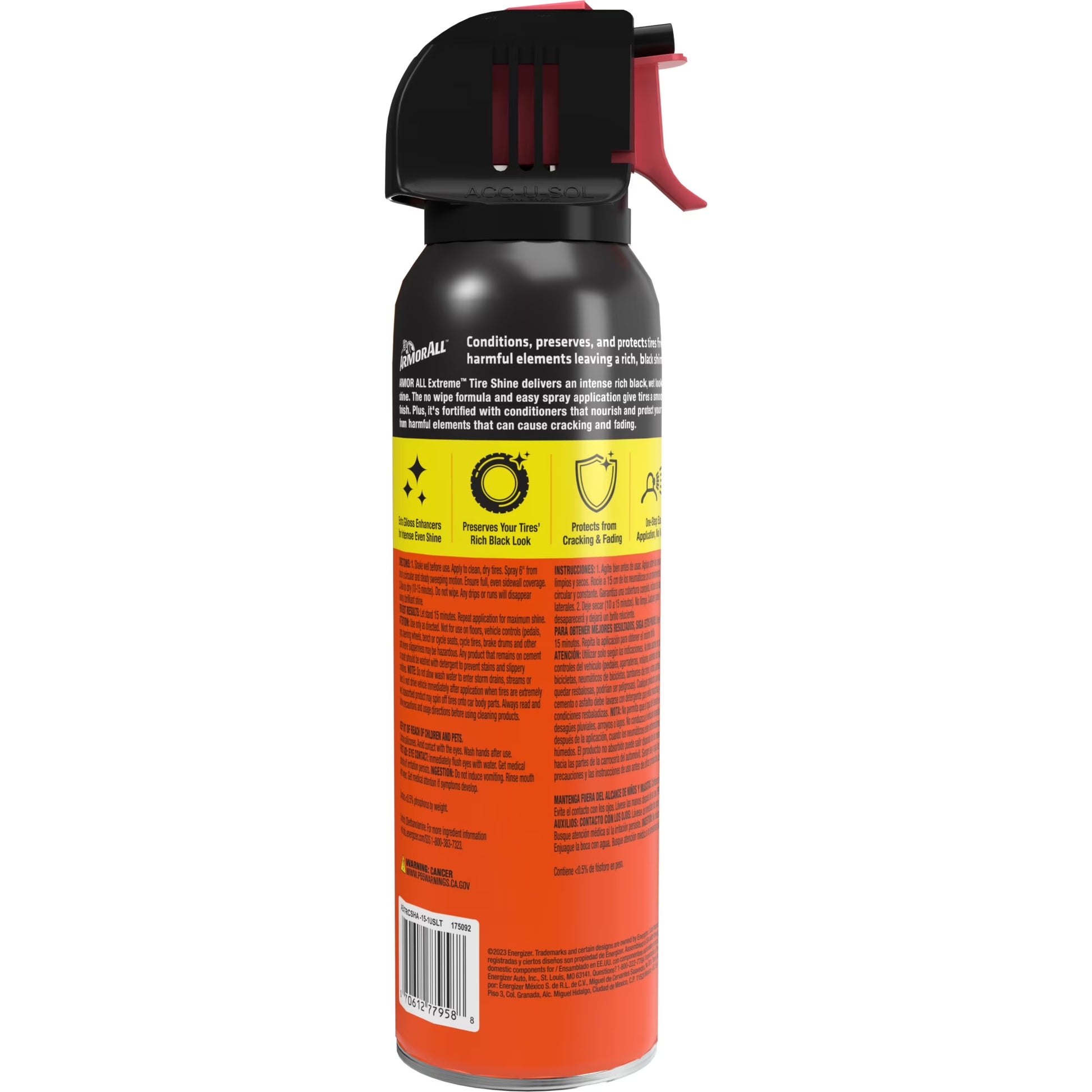 (3 Pack)  Extreme Tire Shine Spray, 15 Fl Oz Bottle