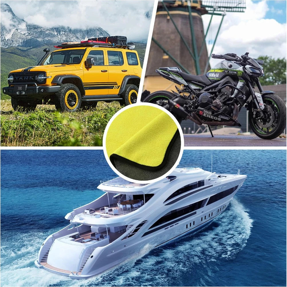 1-20Pcs Microfiber Car Wash Towel Car Wash Cloth Car Wash Drying Towel Car Window Glass Double Cleaning Cloth Car Wash Supplies